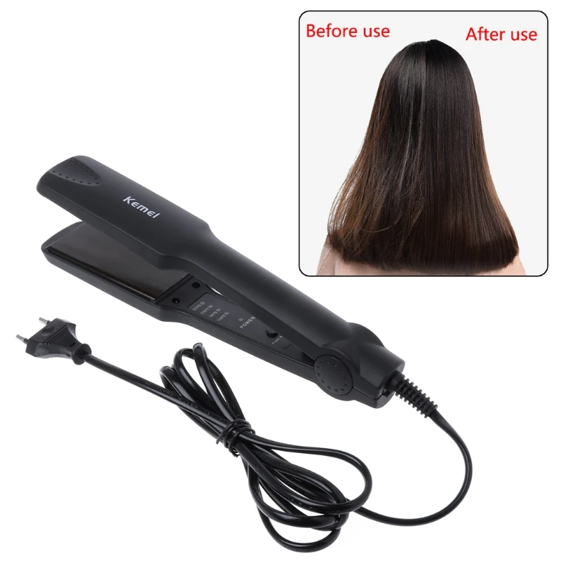 KM-329 Professional Salon Электрический волос Турмалин Керамика нагрева выпрямитель для волос укладки инструмент