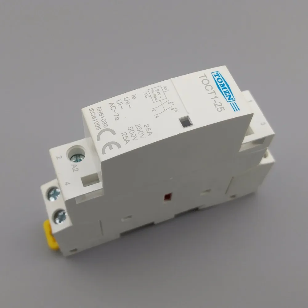 TOCT1 Американская классификация проводов 2р 25A 24V 50/60HZ Din rail бытовой ac Контактор В соответствии с стандартом 2NO или 1NO 1NC