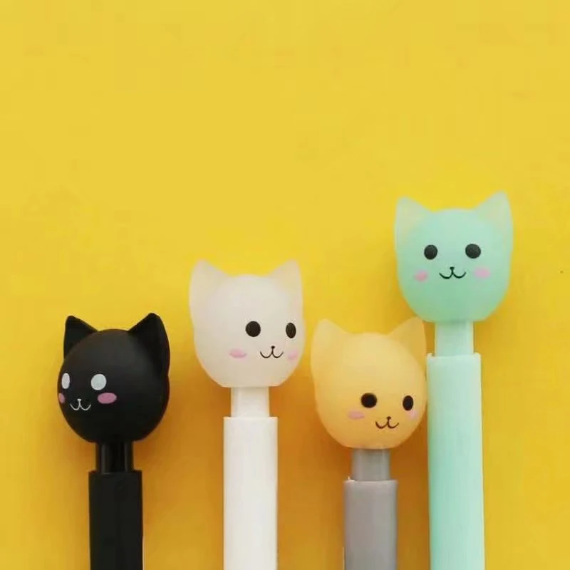 2X Мяу Кошка котенок бархат толчок механический автоматический карандаш для письма школьные канцелярские принадлежности для студентов 0,5 мм