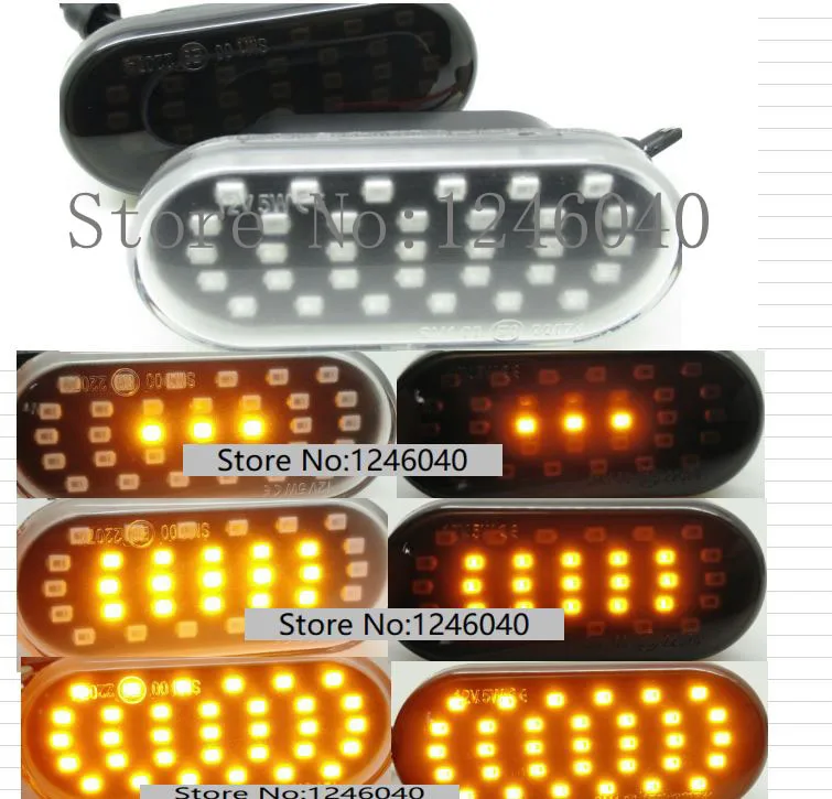 

2pcs Led Dynamic Side Marker Turn Signal Light Sequential Blinker Light For VW Bora Golf 3 4 Passat 3BG Vento T5 Polo SB6 Sharan