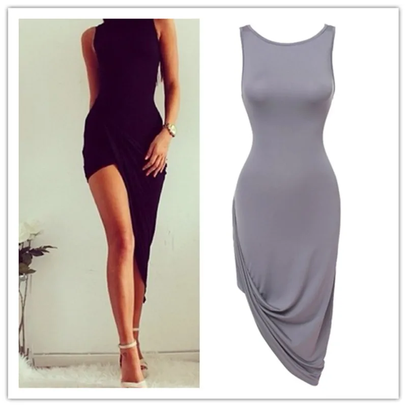 Sexy Women Sleeveless Bandage Bodycon Evening Party Club Long Maxi Dress YF