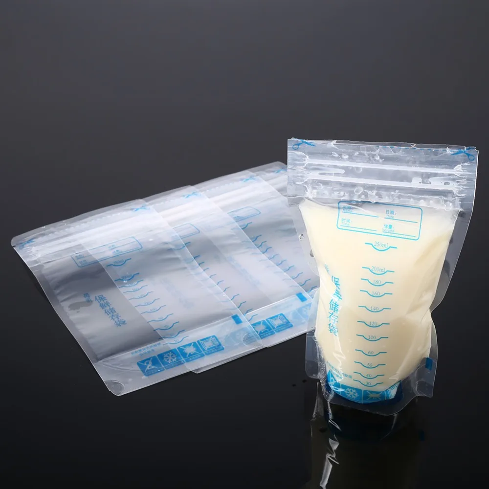 30 шт./компл. 250 мл хранение грудного молока мешок Одноразовые Детские Еда удобные мешочки для хранения безопасное хранение грудного молока мешки для морозильников
