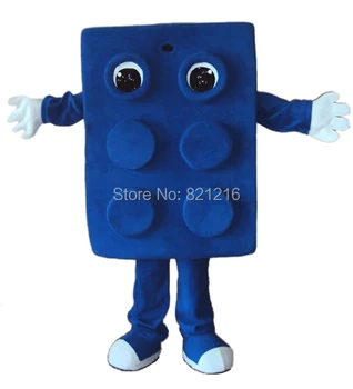 

Blue Block Mascot Costume Fancy Dress Cartoon Character Party Carnival Outfit Suit