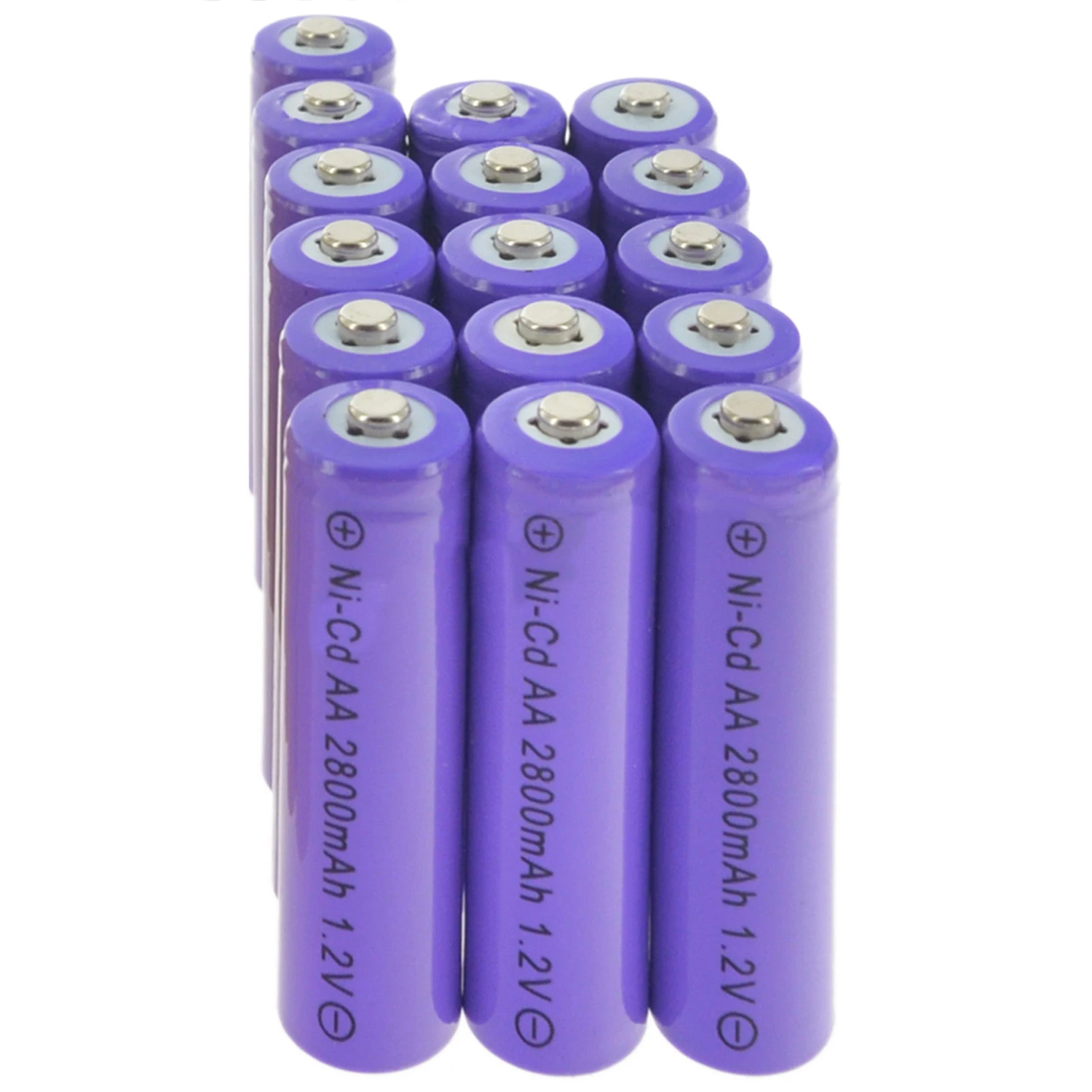 2-24 Лот AA Ni-Cd перезаряжаемая батарея NiCd 2800mAh 1,2 v Садовый Солнечный светильник фиолетовые аккумуляторные ячейки для игрушек