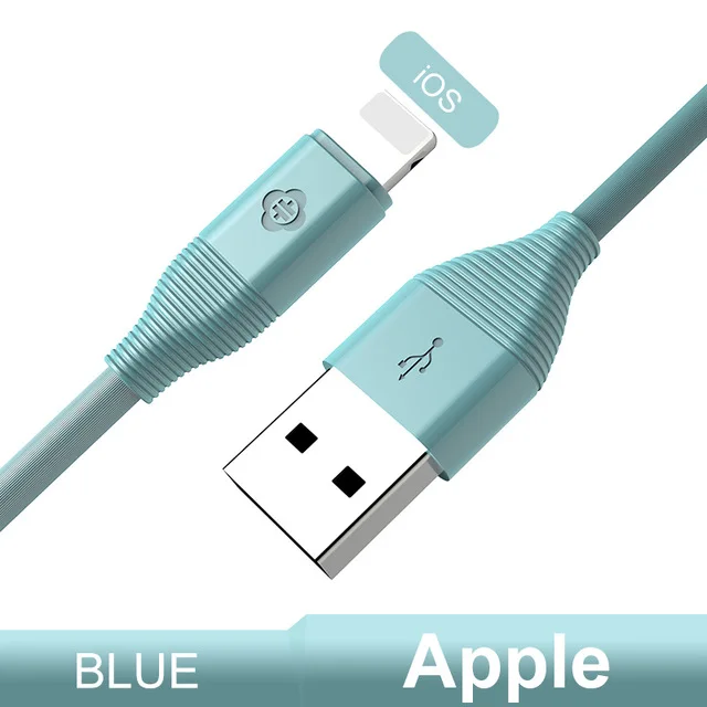 TOTU USB кабель для передачи данных и зарядки для Lightning iPhone X 8 7 6 6s s Plus 5 кабели для быстрой зарядки короткий длинный шнур для мобильного телефона - Цвет: Blue