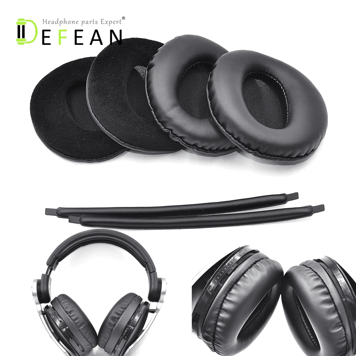 

Defean Replacement Ear pads cushion headband for SONY PS3 Pulse Wireless Stereo Headphones (0086)