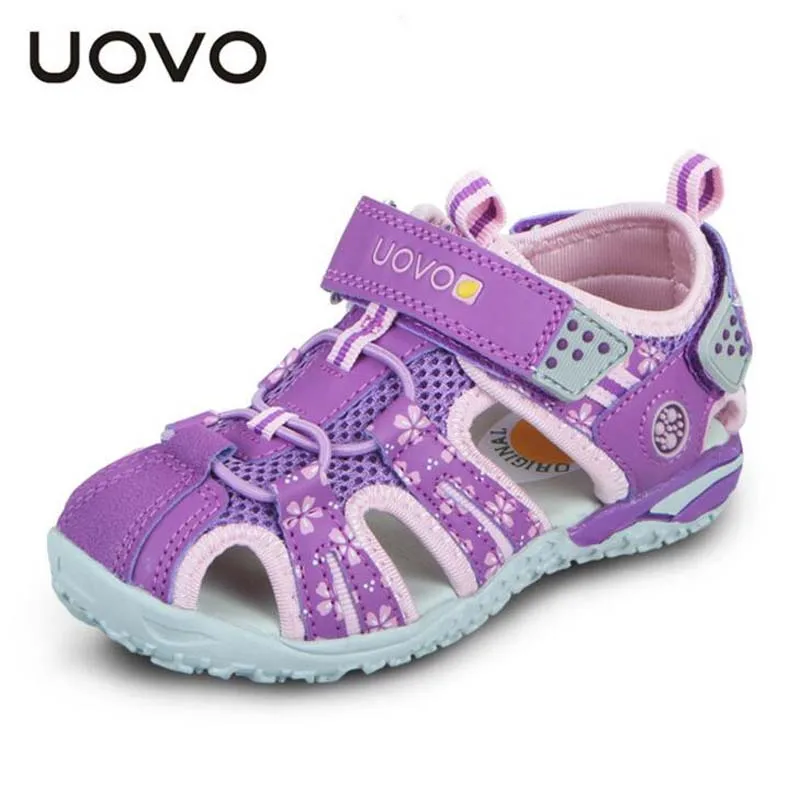 

UOVO Brand shoes for children Genuine leather boys girls sandals casual kids outdoor sport sandals students breathable sneakers