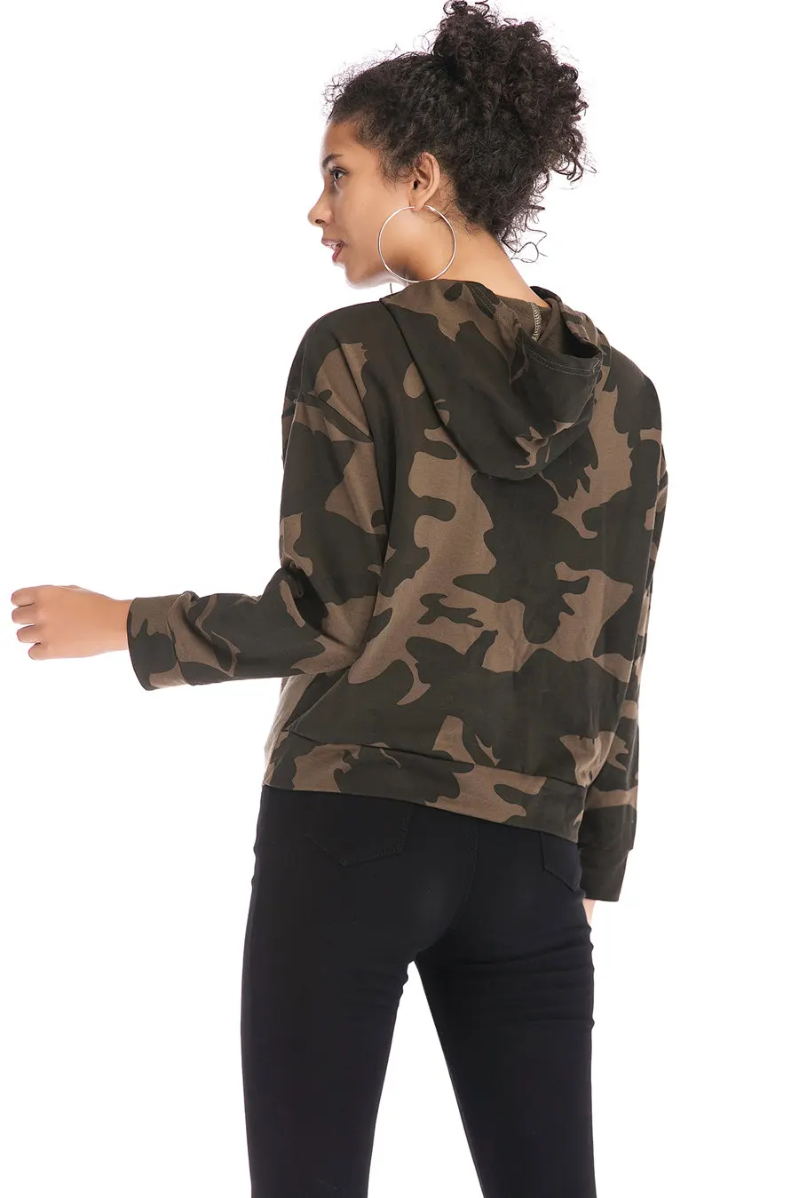 Gladiolus Camouflage Autumn Winter Hoodies Women 2018 Long Sleeve Patchwork Irregular Hem Hooded Sweatshirt Women Pullover Tops (16)