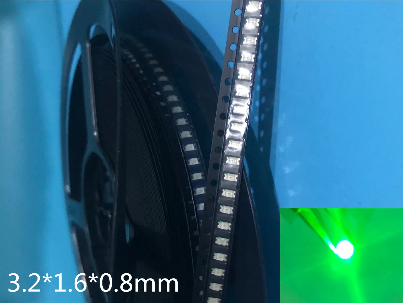 3000pcs/lot Super Bright 1206 Green Lighting SMD Led Diode 3216 Diodes Pure 520-530nm 100-120MCD Free Shipping Emerald | Инструменты