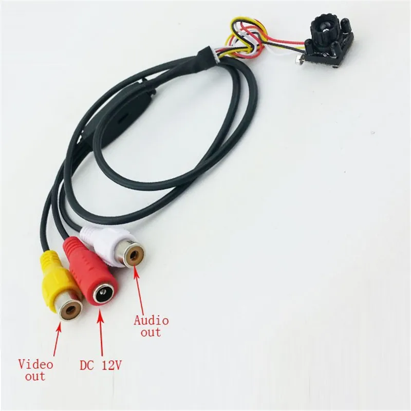 Podofo самая маленькая CCTV камера 4 светодиодный ИК DIY мини HD 600TVL CMOS с микрофоном
