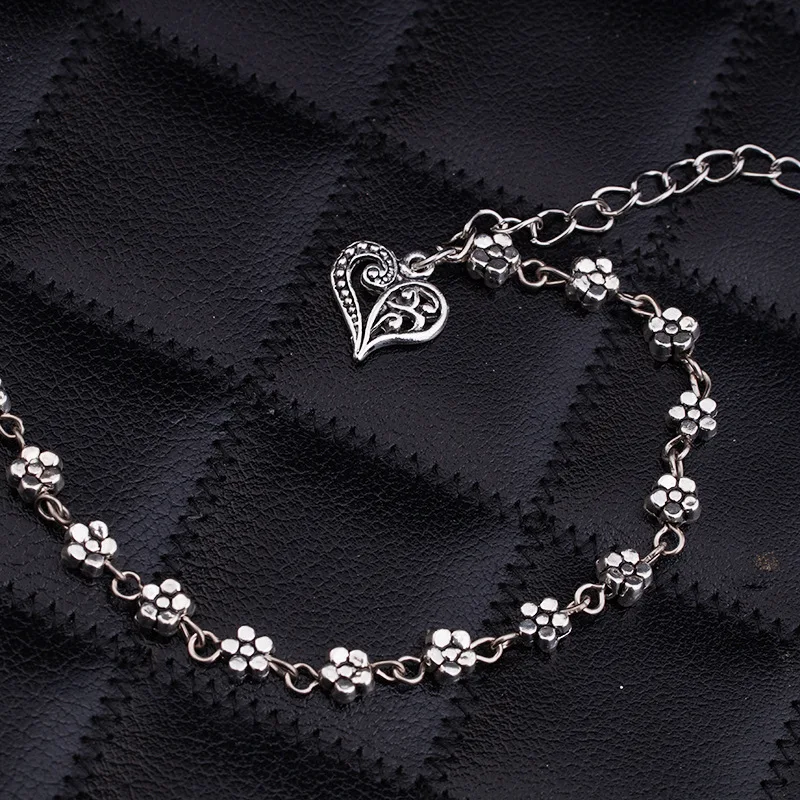 Tibetan Silver Anklet For Women ankle chains silver anklet bracelet beads anklet fashion accessories cubic zirconia anklet