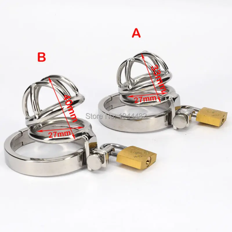 SODANDY Stainless Steel Male Chastity Device Small Cock Cage Men's Virginity Lock Short Chastity Belt Bondage Penis Sex Toys 1