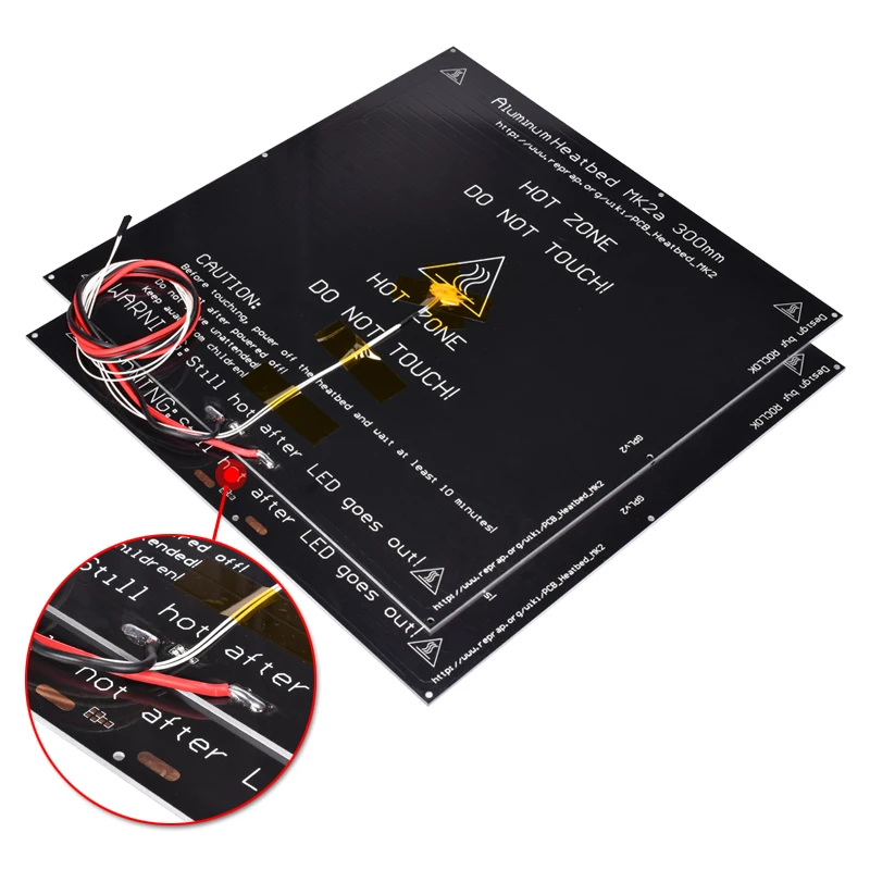 MK2A 300*300*3,0 мм RepRap RAMPS 1,4 PCB алюминиевая нагревательная пластина для Мендель кровать с подогревом для 3d принтера MK2B Горячая кровать