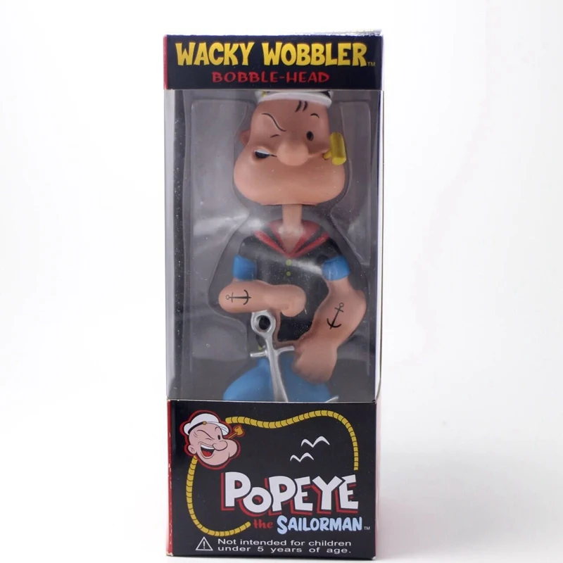 

Original Brand New Popeye the Sailorman Wacky Wobbler Bobble Head Pop Eye PVC Action Figure Collectibles Model Toy Doll 17CM