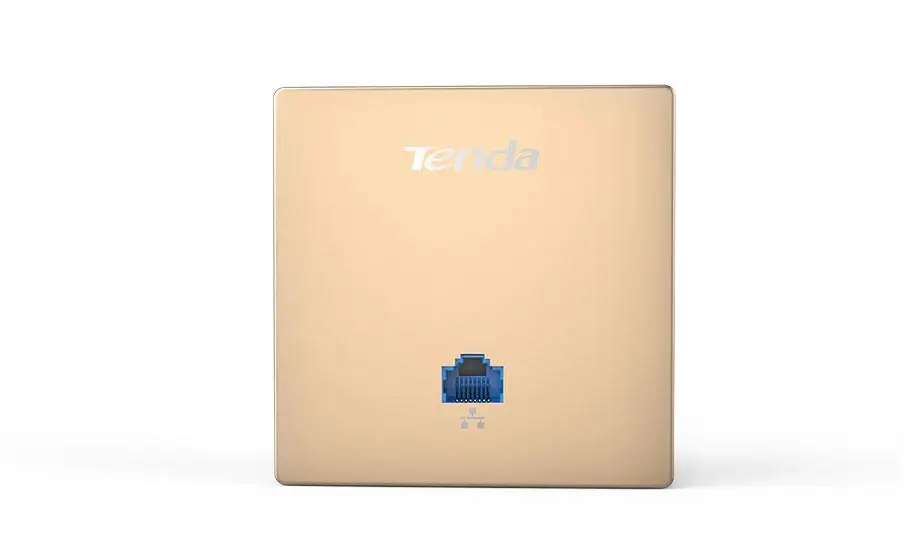 Tenda W6-S 300 Мбит/с беспроводной Wi-Fi точка доступа маршрутизатор WiFi ретранслятор расширитель, внутреннее настенное крепление Стандартный 86*86 мм дизайн панели - Цвет: Золотой