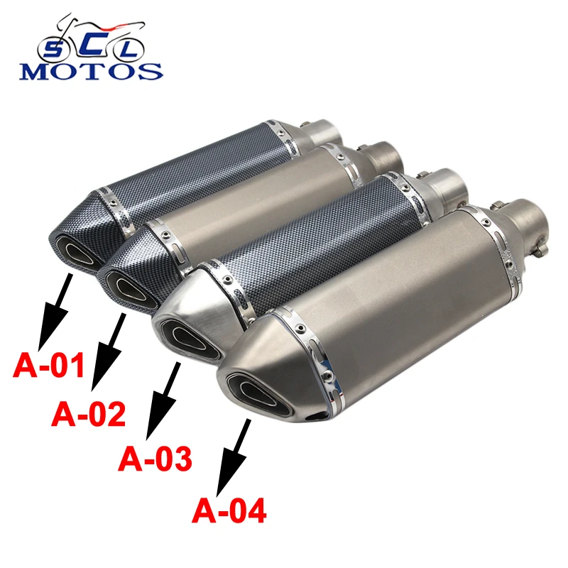Scl moto s-51mm Universal moto rcycle Akrapovic de Escape Yoshimura silenciador de Escape moto de carreras para Yamaha MT07 MT09 TMAX530 500