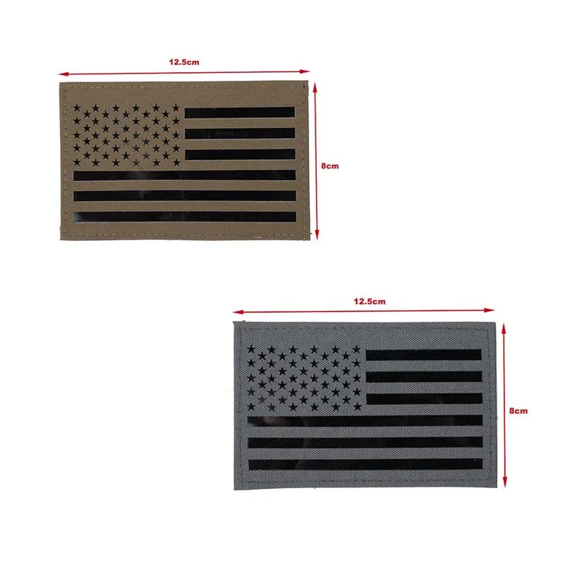 

TMC2277 Military Huntting Large US Flag Patches Badge Infrared Patch 12.7x7.9cm CB/WG Color Free shipping