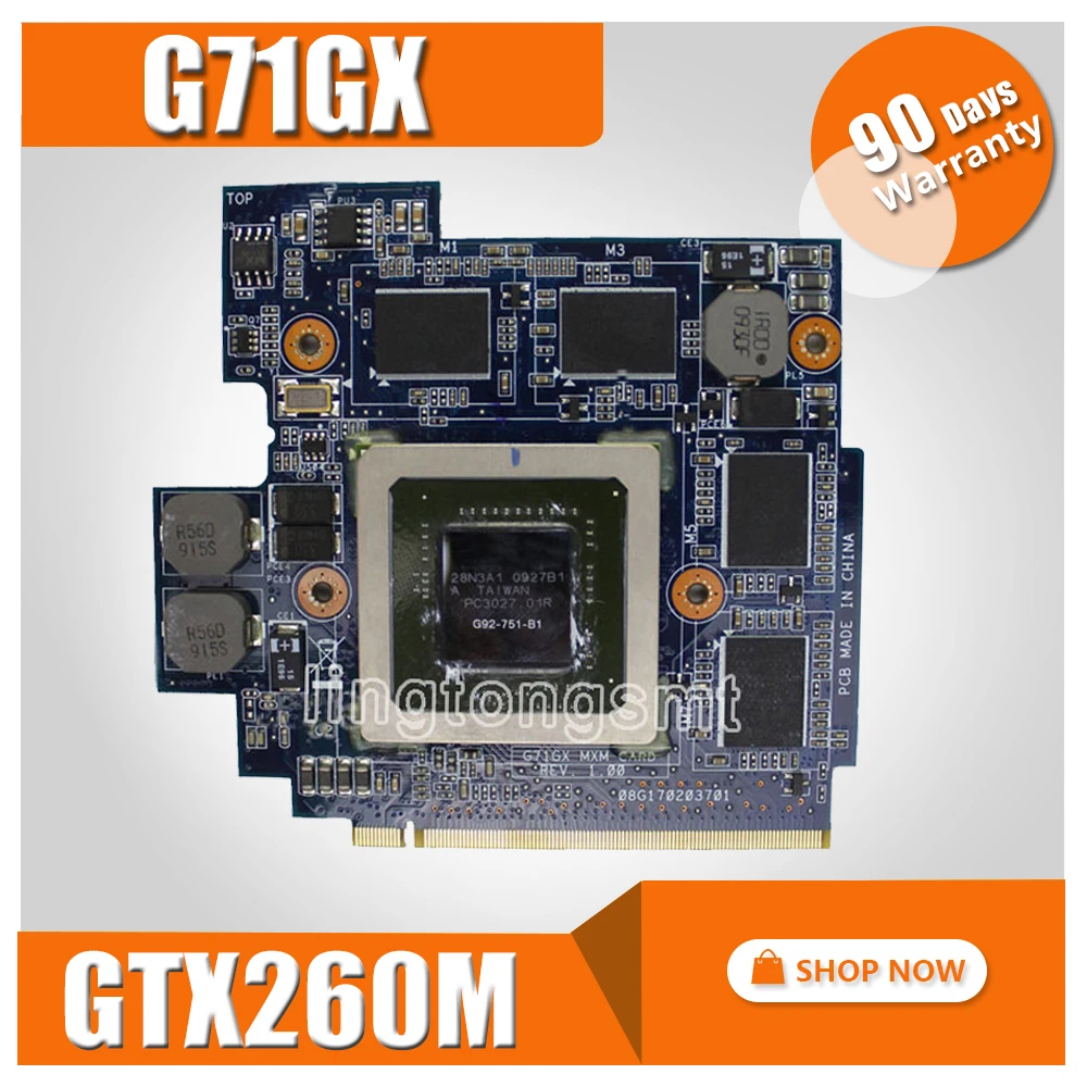 G71GX графическая карта GTX260M для For Asus G72GX G51VX G61GX G71G материнская плата ноутбука тест