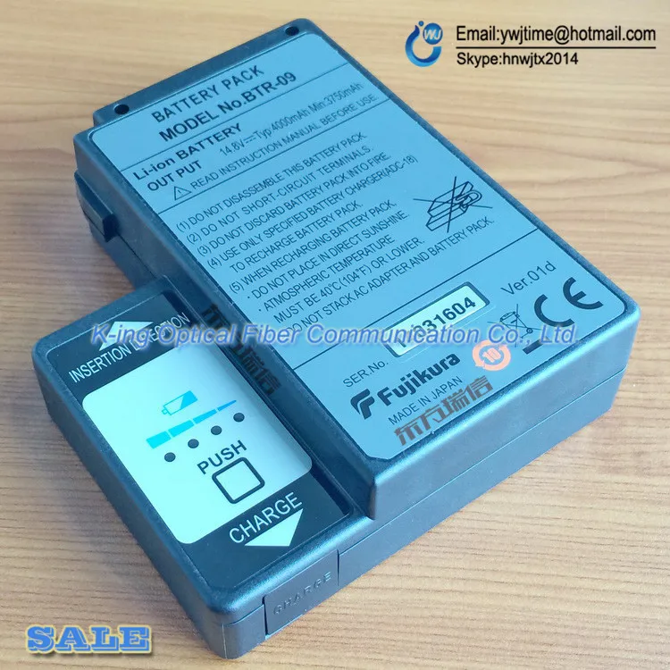 

Original Fujikura BTR-09 Battery Pack for Fujikura FSM-70S fsm-80S FSM-62S FSM-61S Fiber Fusion Splicer
