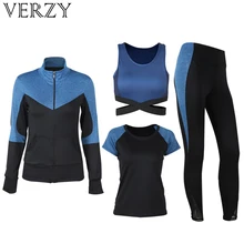 Комплект для йоги, женская одежда для йоги, уличная Лоскутная Спортивная одежда для фитнеса, дышащая куртка, рубашка, бюстгальтер, одежда для фитнеса, спортзала, женская одежда