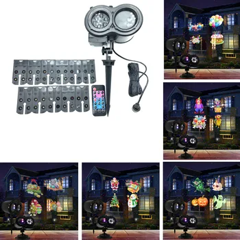 

Newest 12 Patterns Christmas Laser LED Projector Lamp Blue&Red&White LED Stage Light Outdoor Landscape Lawn Garden Starry Light