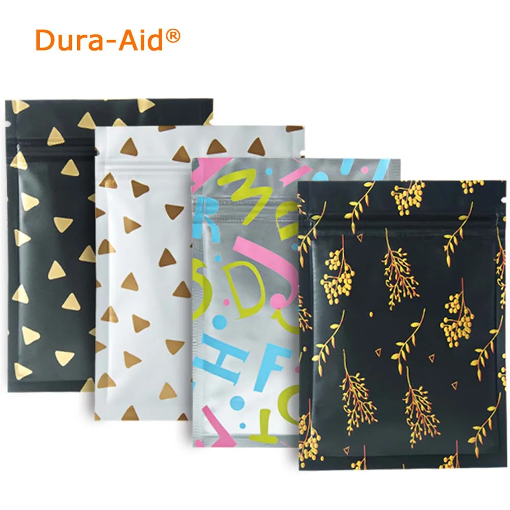Dura-Aid 500 шт./лот 11*15 см 4 цветные пакеты из алюминиевой фольги на молнии для упаковки
