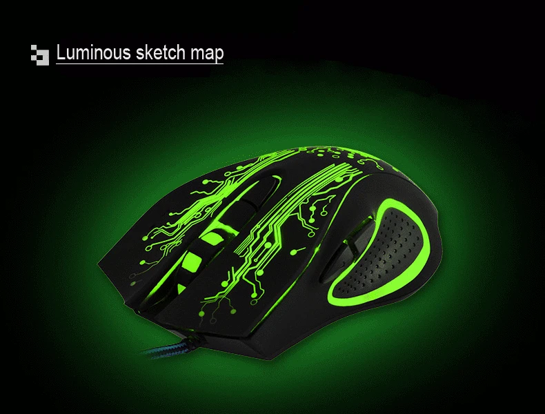IMice игровая мышь Проводная компьютерная USB Gamer 5000 DPI PC Mause 6 кнопок эргономичная