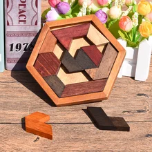 Деревянные игрушки для детей игра Танграм головоломки для раннего развития деревянные головоломки карманные игры игрушки новые подарки