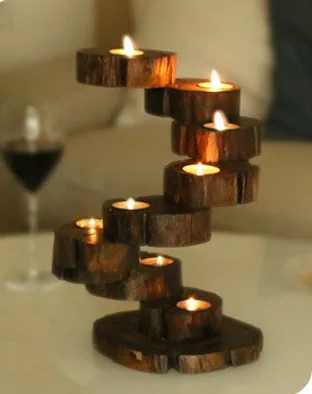 lifiniti 7 tiers thailand wood candlestick candle holders hand made home decoration novelty households christmas gifts in candle holders from home garden - Christmas Log Candle Holder Decorations lifiniti 7 tiers thailand wood candlestick candle holders hand made home decoration novelty households christmas gifts in candle holders from home garden - Christmas Log Candle Holder Decorations