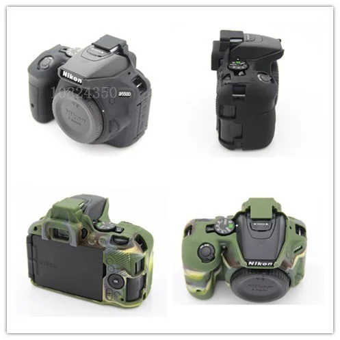 Soft Silicone Rubber Protective Camera Protective Body Cover Case Skin for Nikon D5500 D5600 camera bag