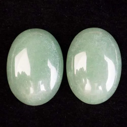 2pieces/lot)Wholesale Natural Mixed Stone Oval CAB CABOCHON 25x18x6mm yl061801 - Окраска металла: green Aventurine