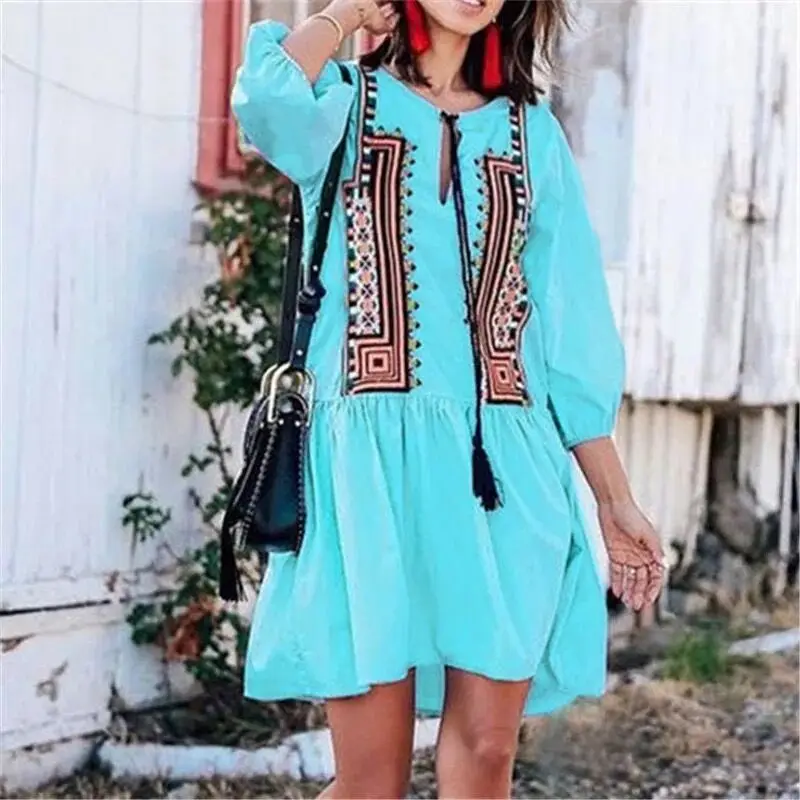 

Cotton Cover-ups Embroidery Beach Dress Tunic Sarong Pareo de Plage Bathing suit Cover ups Kaftan Women Beachwear Swim Cover up