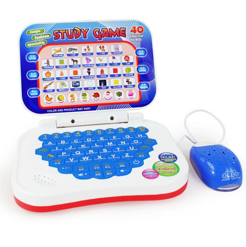 

English and chinese Language Learning Machine Kid Laptop Toy Computer english Alphabet Pronunciation Educational Toys for Child