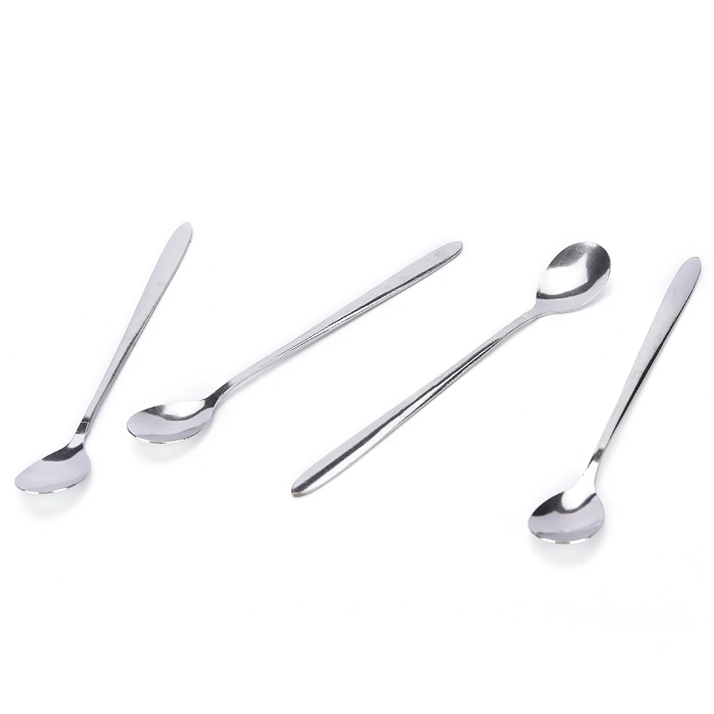 

1Pcs 16cm Hot Sale Stainless Steel Spoons Spoon Ice Cream Tea Coffee Handled Long Handle Flatware