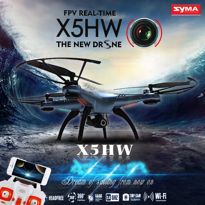 SYMA X5HW Дрон WI FI FPV Камера Квадрокоптер с 2 4G 6 Axis VS X5C X5SW X6SW X8W JJRC H8D RC беспилотный