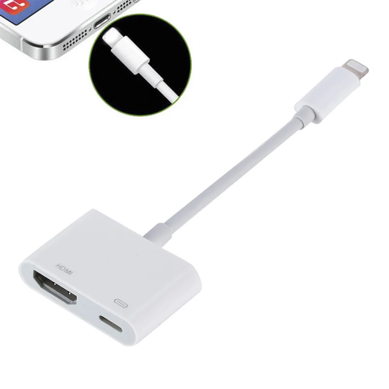 

Digital AV TV HDMI Cable Phone Adapter Adapter for Apple iPhone 7 8 Plus 6S iPad SL@88