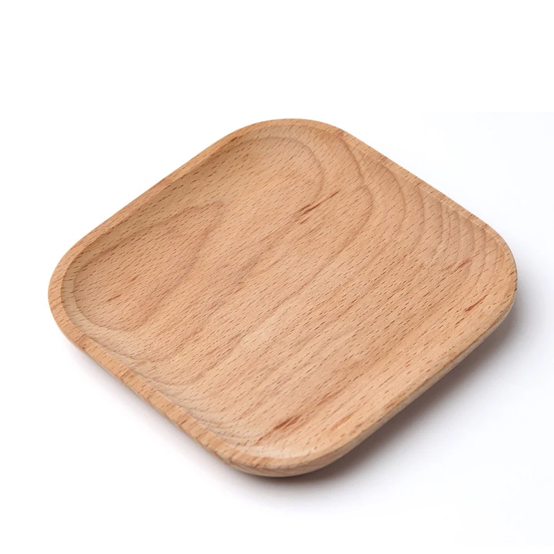 

Beech Tray Plate Non-Slip Home Kitchen Wooden Wood 1Pc Square Tool 2018 Stylish