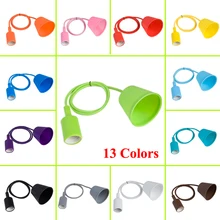 Injuicy Лампы Освещения Ретро Красочные E27 Резиновый Держатель Потолочные Подвесные Силикагель Люстра Пластиковые СВЕТОДИОДНЫЕ лампы Свет Держатель