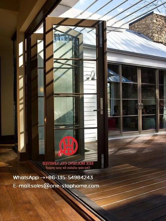  aluminum bifold doors with glasses integratedprefabricated bi folding door with aluminium alloy fra