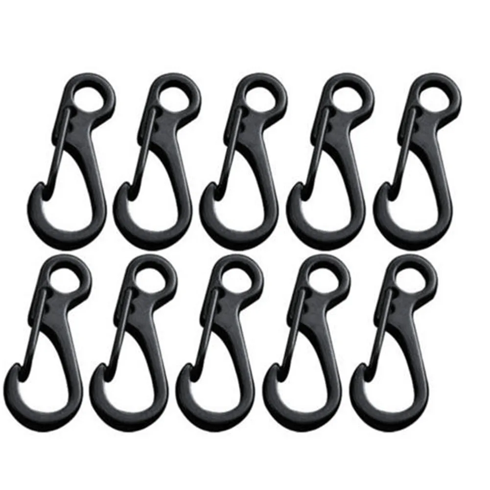 

10 Pcs Survival Gear Outdoor For Camping Hang Buckle Backpack Carabiner Clip Keychain Lock Hook Spring Parachute Clasps