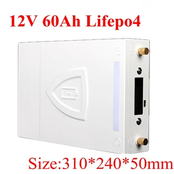 

Portable 12V 60Ah LiFepo4 Battery Pack for Solar System Energy Storage System Power Bank Outdoor Power Backup +Bag+5A Charger