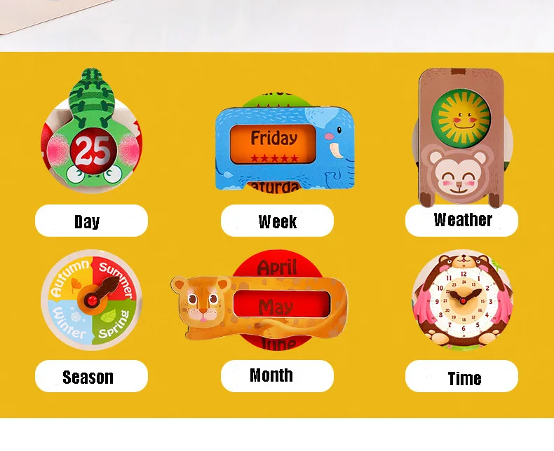 Дети Деревянный Календарь Часы головоломка Танграм когнитивные цифровые часы деревянные часы в корпусе головоломки образовательные игрушки родитель-ребенок игрушка
