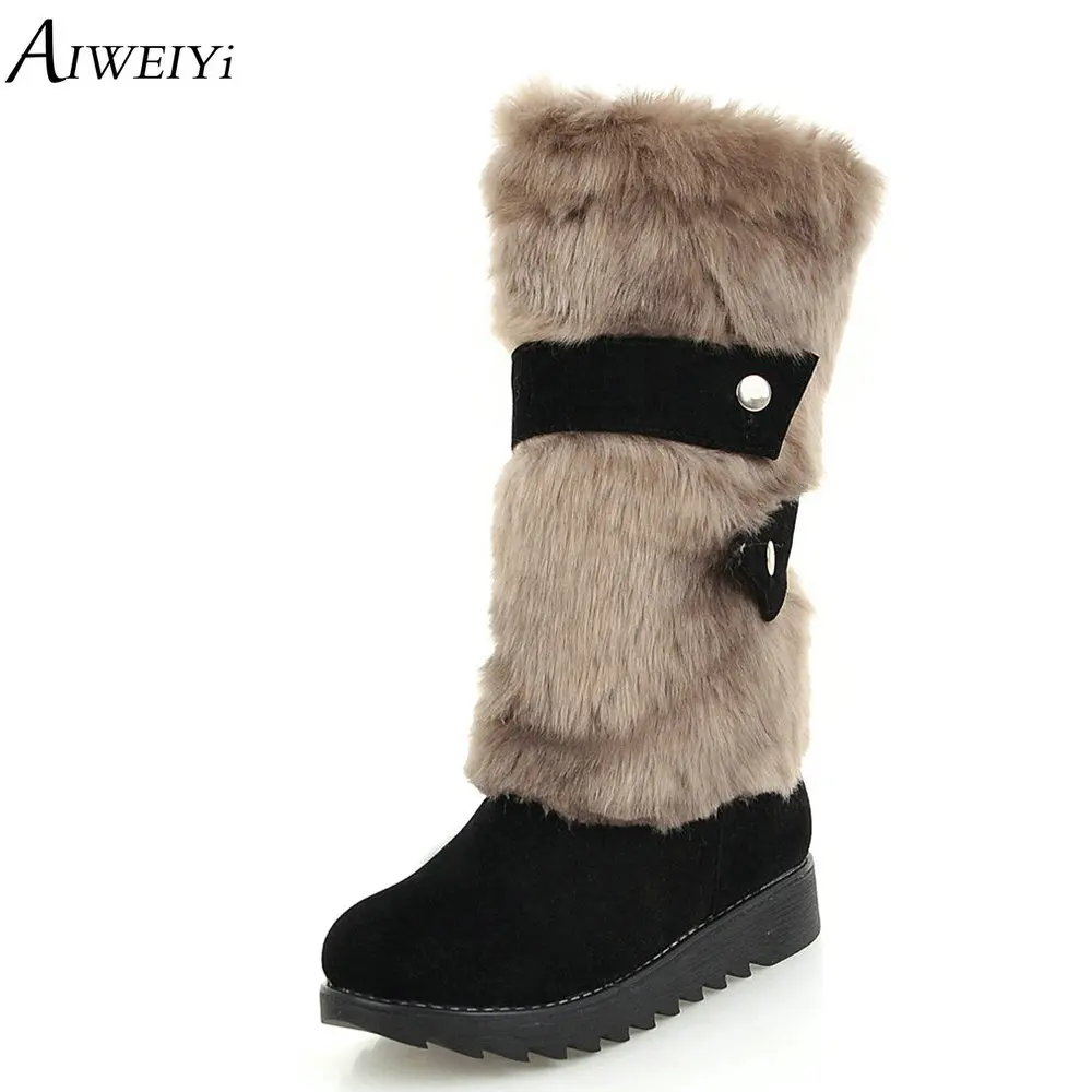 

AIWEIYi Winter Boots Women Fashion Snow Boots New Style Women's Shoes Brand Shoes High Quality Warm Fur Girls Boots