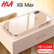 H& A Ультратонкий Прозрачный чехол для Apple iPhone X XS Чехлы для Max XR прозрачный мягкий ТПУ чехол для iPhone XR XS Max чехол для телефона Capa
