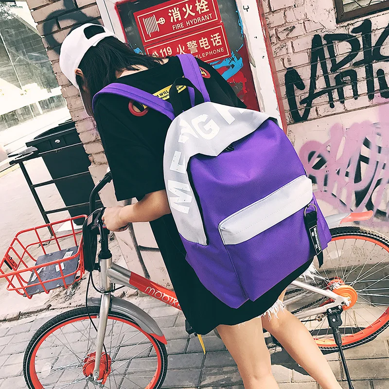 Menghuo 2016 New Design Unisex Women Luminous Backpacks 5 Colors Men Backpack Canvas School Bags For Teenagers Backpack Mochila (28)