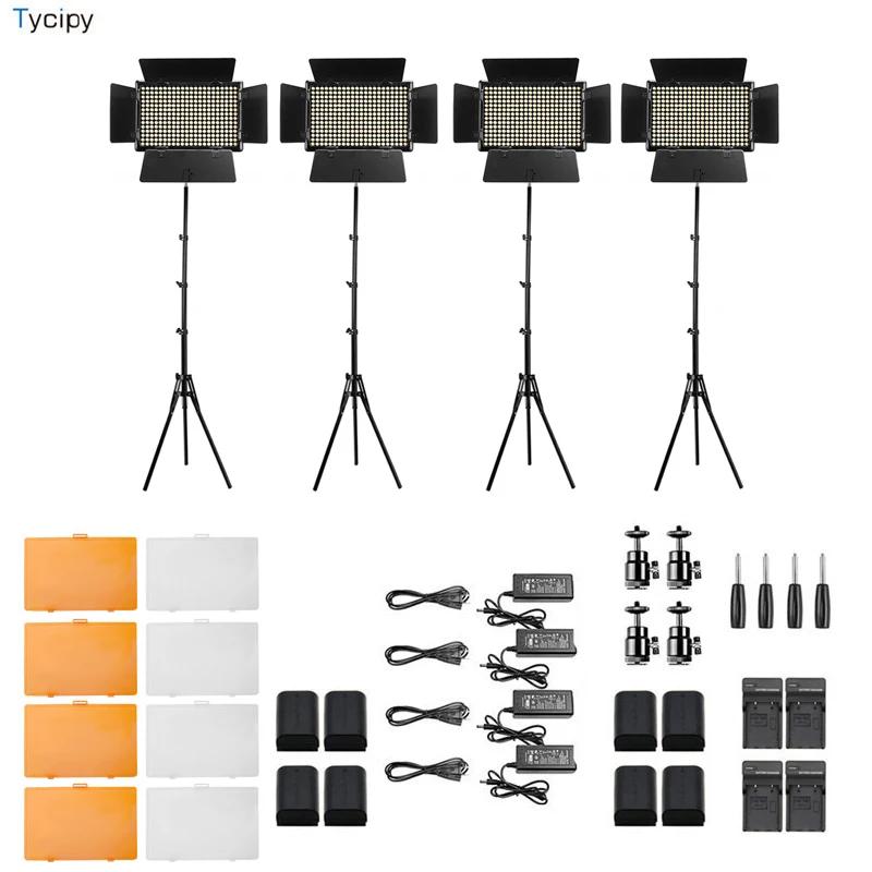 

Tycipy Dimmable Camera Video Light Photo Studio Photography Lighting Kit Bi-color Lamp For DSLR Canon Nikon