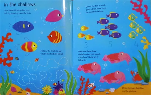 Limpar-limpar o Livro de Exercícios Reusável com Caneta Palavras para Pré-escolar Crianças Inglês Escrita Habilidades Número Aprendizagem Precoce 21*27cm 48 Computers & Electronics