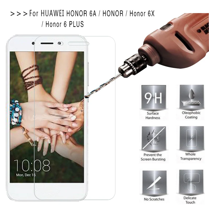 Протектор экрана из закаленного стекла для Huawei Honor 6A 6C 6X 6 Plus DLI AL10 BLN L24 слава PE TL10 TL20