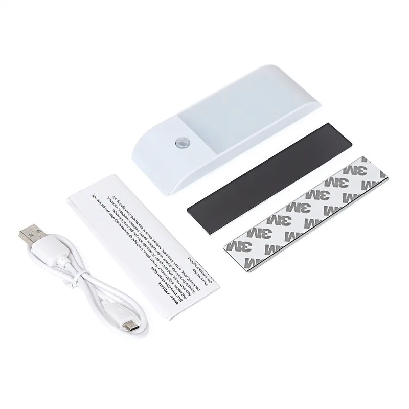  USB Rechargeable PIR Motion Sensor Night Light Wireless 12 LED Under Cabinet Closet Wardrobe Night  - 32830988149