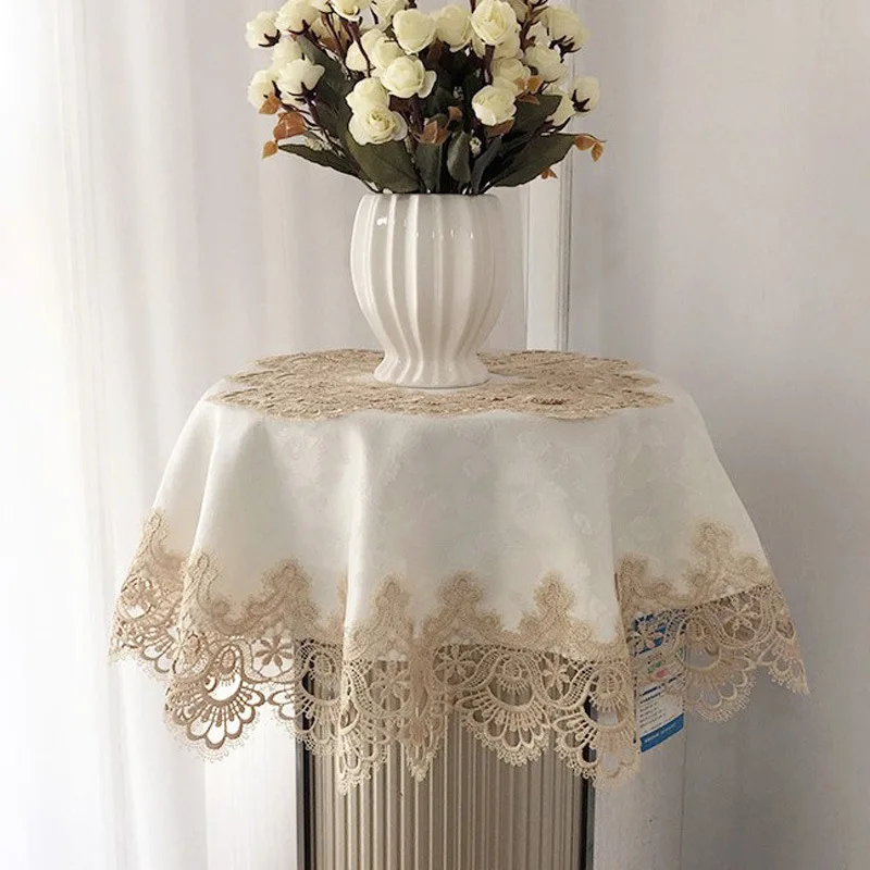 New European lace tablecloth rectangular round square coffee table cover home decor towel textile d